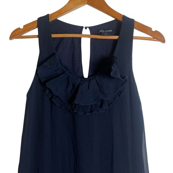 Ella Moss 100% silk black dress size small - Picture 2 of 7